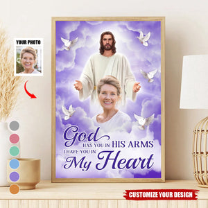 Custom Photo God Took You Home To Be With Him - Personalized Vertical Poster