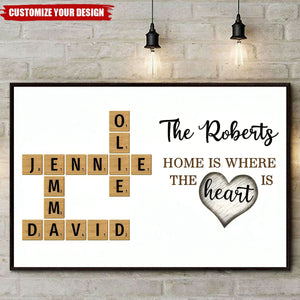 Family Whole Lot Of Love Crossword Puzzle Art - Captured In A Moment, Cherished For A Lifetime Personalized Poster