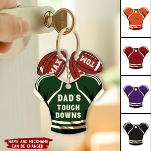 Dad's Touchdowns - Personalized Acrylic Keychain