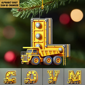 Personalized Gift For Grandkids Construction Ornament