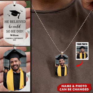 Graduation Gift I Wish You The Strength - Personalized Photo Necklace