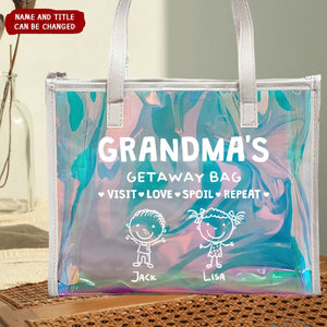 Grandma's Getaway Bag - Personalized Holographic Tote