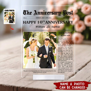 Happy Anniversary My Love - Personalized Acrylic Plaque