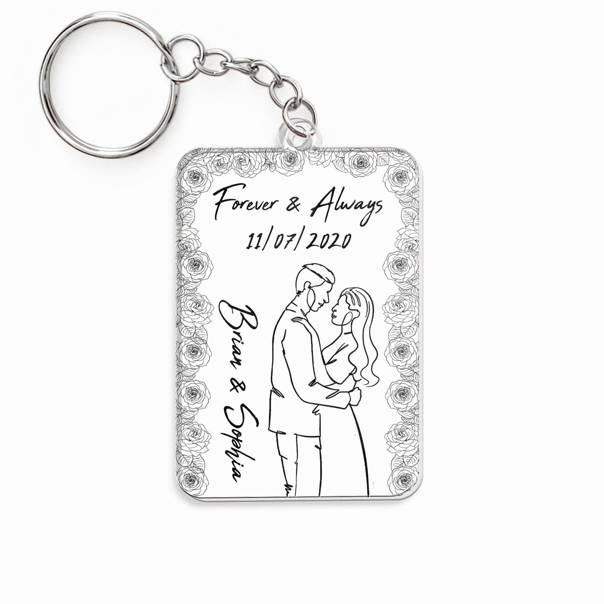 Forever & Always - Personalized Acrylic Keychain