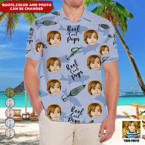 Custom Photo Reel Cool Dad - Personalized Hawaiian Shirt