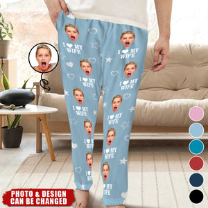 Custom Photo Every Day, I Love You More - Couple Personalized Custom Pants - Christmas Gift For Husband Wife, Anniversary