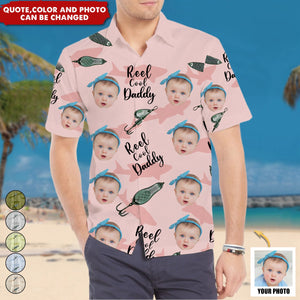 Custom Photo Reel Cool Dad - Personalized Hawaiian Shirt