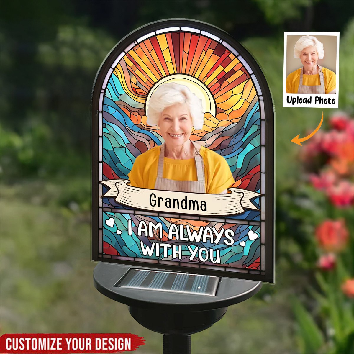 I'm Always With You - Personalized Photo Solar Light