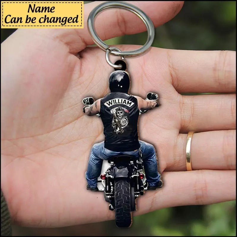 Personalized Biker Vr2 Acrylic Keychain